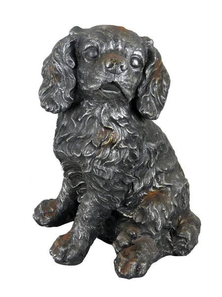 Silver Sitting Rust Effect King Charles Spaniel Ornament