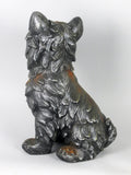 Silver Sitting Scottie Dog Garden Ornament