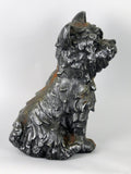 Silver Sitting Scottie Dog Garden Ornament