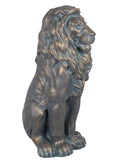 Sitting Brass Effect Lion Garden Ornament