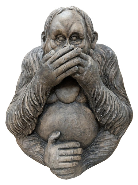 See No Evil, Hear No Evil, Speak No Evil Orangutan Garden Ornament
