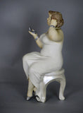 Fiorella Tuttodonna Curvy Buxom Busty Lady Woman Ornament Figurine with Pocket Mirror