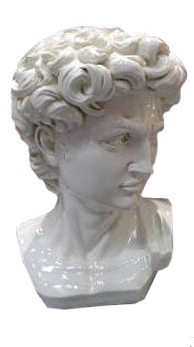 Large White Roman Bust of Caracalla Ornament