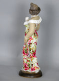 Fiorella Tuttodonna Curvy Buxom Busty Lady Woman Ornament Figurine with Wine Glass and Low Cut Gown