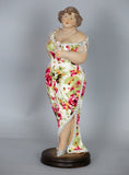 Fiorella Tuttodonna Curvy Buxom Busty Lady Woman Ornament Figurine with Rose close to chest