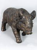 Bronze Effect Small Wild Boar Ornament