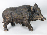 Bronze Effect Small Wild Boar Ornament