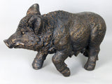 Bronze Effect Small Wild Boar Ornament