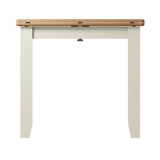 Fresh White with Oak Top Folding Dining Table