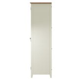 Fresh White with Oak Tops Full Hanging 2 Door Wardrobe