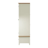 Fresh White with Oak Tops 2 Door 2 Door Gents Wardrobe