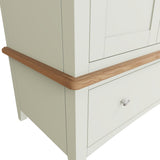 Fresh White with Oak Tops 2 Door 2 Door Gents Wardrobe