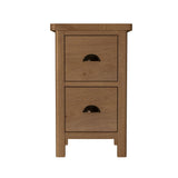 Oak & Hardwood Rustic Small Bedside Cabinet