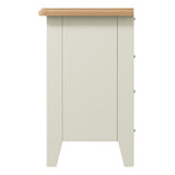 Fresh White with Oak Top Hall Bench with Basket Storage