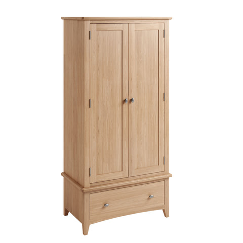 Light Oak Effect Gents Wardrobe