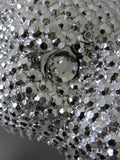 Large Silver Diamante Style Leopard Ornament