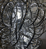 Silver Swirl Metal Wire LED Table Lamp