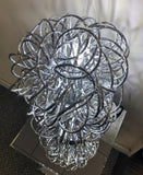 Silver Swirl Metal Wire LED Table Lamp