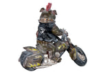 Punk Bulldog Biker on Motorbike Ornament