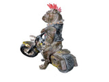 Punk Bulldog Biker on Motorbike Ornament