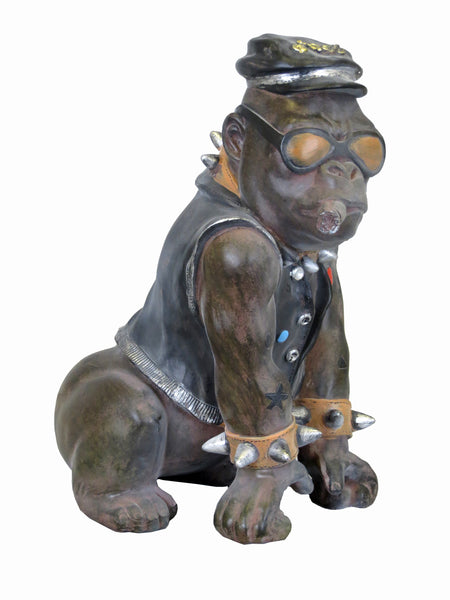 Punk Alternative Biker Monkey Ape Gorilla Ornament