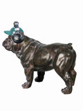 Standing Bulldog Ornament with Baseball Cap & Headphones Ornament