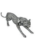 Large Silver Spotted Leopard Ornament