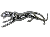 Large Silver Spotted Leopard Ornament