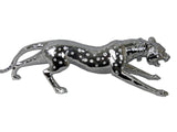 Large Silver Spotted Leopard Ornament