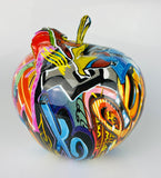 Multicolour Graffiti Apple Ornament