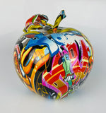 Multicolour Graffiti Apple Ornament