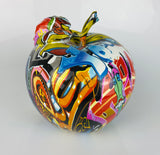 Multicolour Graffiti Apple Ornament
