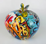 Multicolour Graffiti Apple Ornament