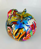 Multicolour Graffiti Apple Ornament