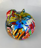 Multicolour Graffiti Apple Ornament
