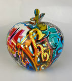 Multicolour Graffiti Apple Ornament