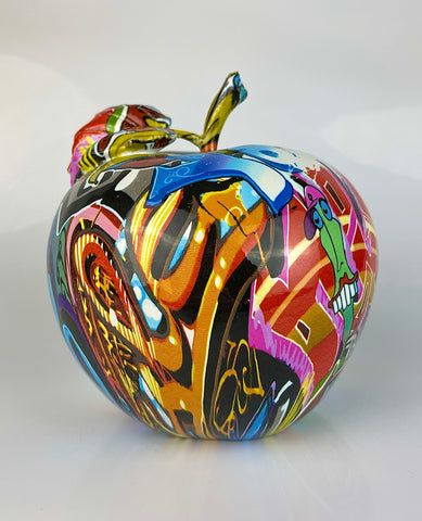 Multicolour Graffiti Apple Ornament