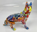 Multicolour Graffiti Wolf / Alsatian Ornament