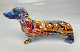Multicolour Graffiti Dachshund Sausage Dog Ornament