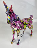 Green Purple Pink Graffiti Unicorn Ornament