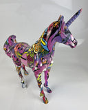 Green Purple Pink Graffiti Unicorn Ornament