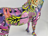 Green Purple Pink Graffiti Unicorn Ornament