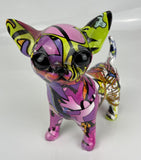 Pink Purple Green Graffiti Chihuahua Ornament