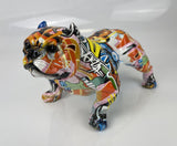 Multicolour Graffiti American Bulldog Ornament