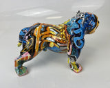 Multicolour Graffiti American Bulldog Ornament