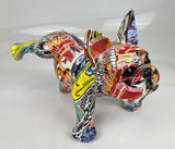 Multicolour Graffiti Peeing French Bulldog Ornament