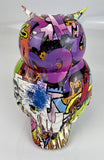 Purple Pink Green Graffiti Owl Ornament