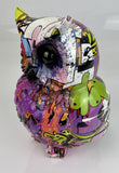 Purple Pink Green Graffiti Owl Ornament