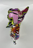 Pink Purple Green Graffiti Chihuahua Ornament