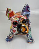 Multicolour Graffiti Peeing French Bulldog Ornament